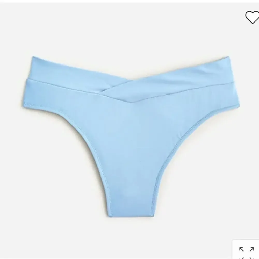 NWT J. Crew Blue Cross-Front Cheeky Bikini Swim Bathing Suit Bottom Size Small